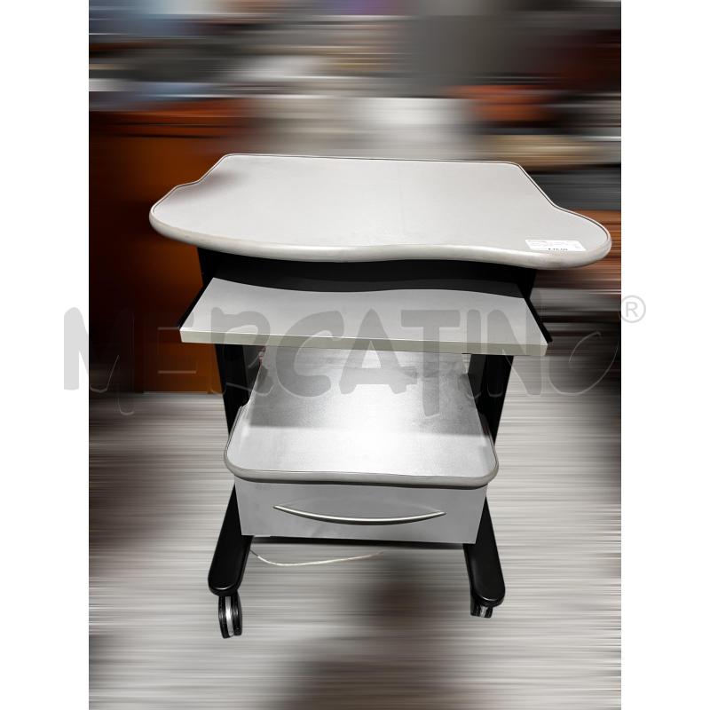 CARRELLO PORTA PC / MONITOR GRIGIO | Mercatino dell'Usato Osasco 3