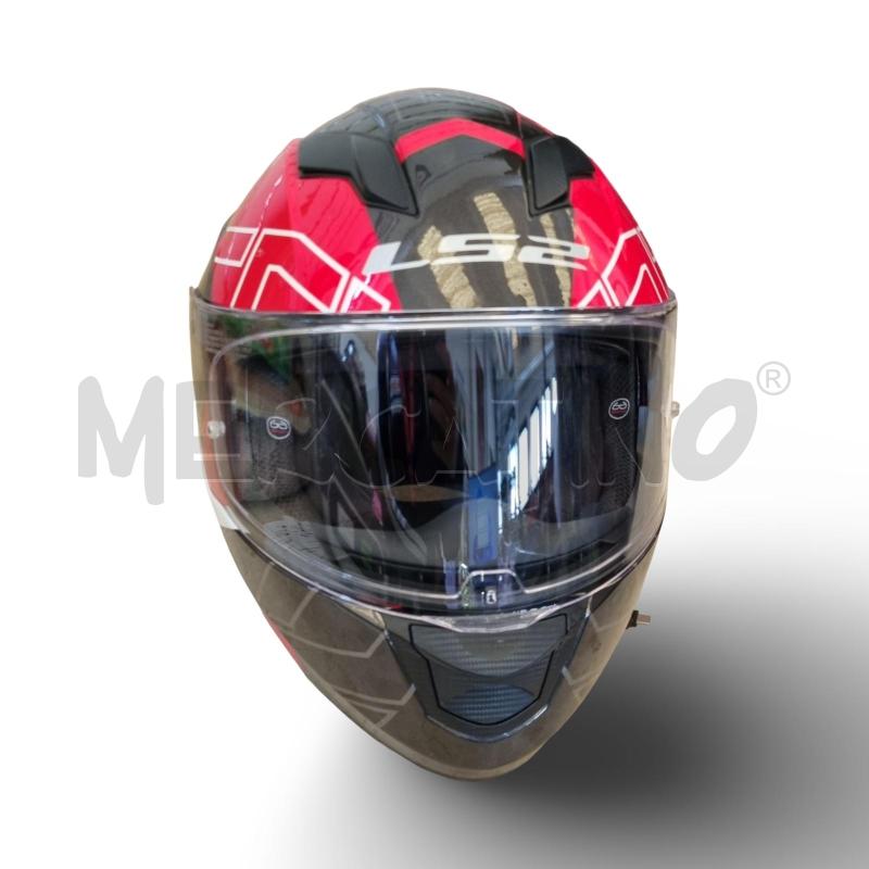 CASCO MOTO LS2 ROSSO E NERO TG S | Mercatino dell'Usato Osasco 1