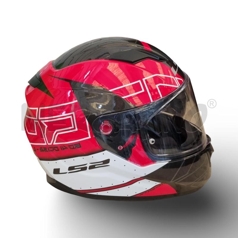 CASCO MOTO LS2 ROSSO E NERO TG S | Mercatino dell'Usato Osasco 2