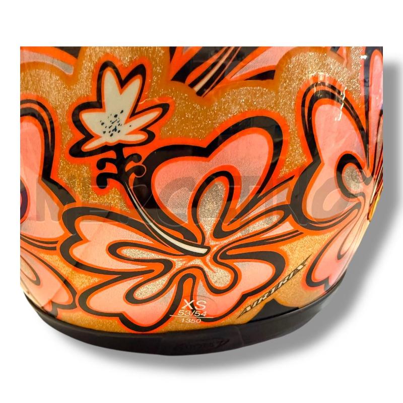 CASCO MOTO SUOMY RACING GEAR FIORI ARANCIONI  | Mercatino dell'Usato Osasco 4