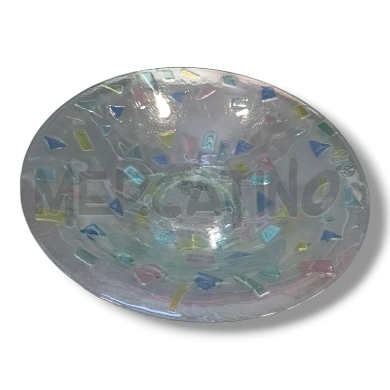 CENTROTAVOLA VETRO MURANO QUADRATINI COLORATI | Mercatino dell'Usato Osasco 1