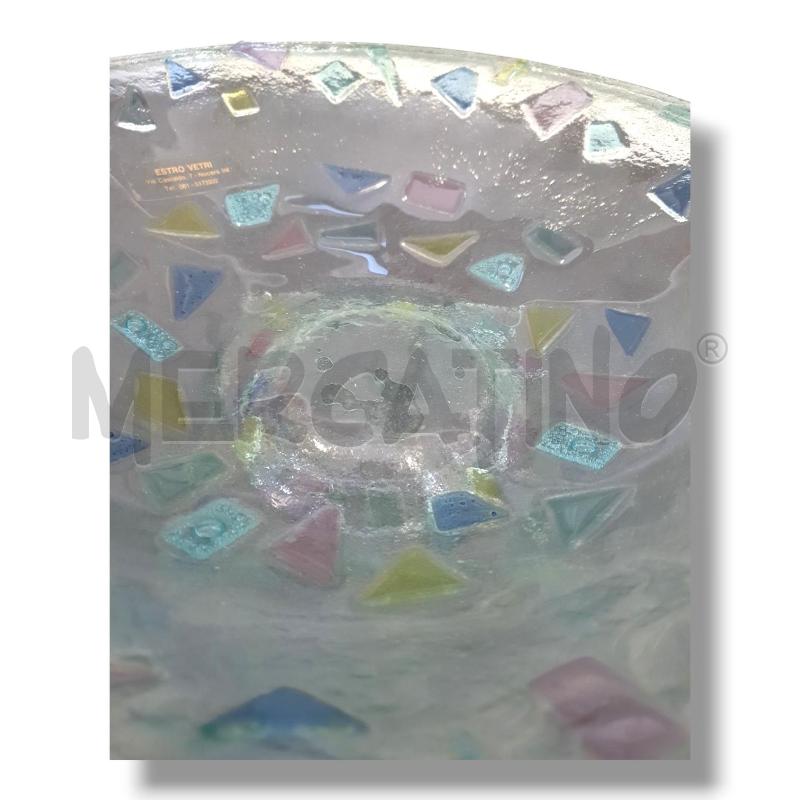 CENTROTAVOLA VETRO MURANO QUADRATINI COLORATI | Mercatino dell'Usato Osasco 3
