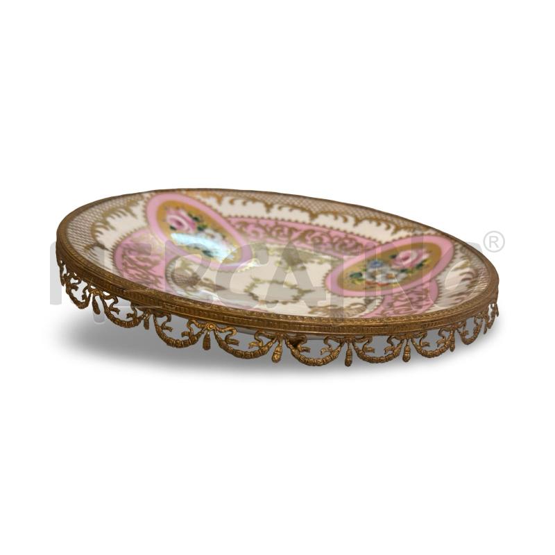 CENTROTAVOLA VIEUX VERSAILLES LIMOGES 30 CM DIPINTO A MANO  | Mercatino dell'Usato Osasco 2