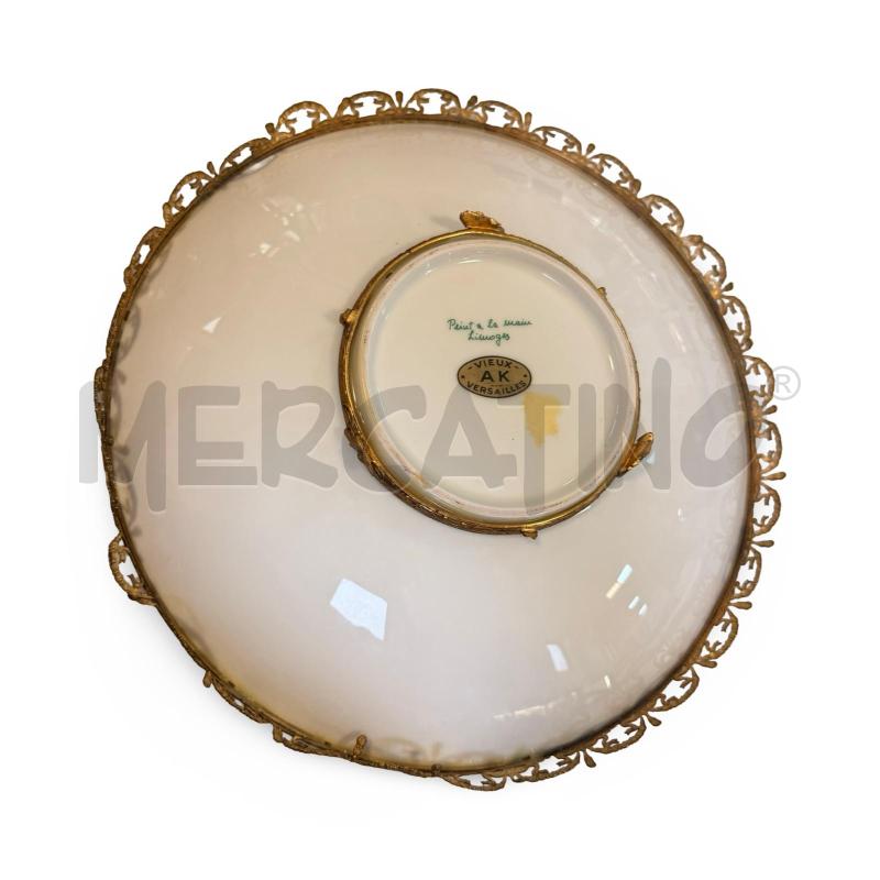 CENTROTAVOLA VIEUX VERSAILLES LIMOGES 30 CM DIPINTO A MANO  | Mercatino dell'Usato Osasco 4