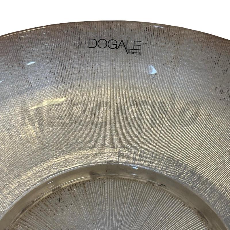 CENTRO TAVOLA CIOTOLA SVASATA DOGALE VENEZIA 30 CM VETRO LAVORATO E FOGLIA D'ARGENTO | Mercatino dell'Usato Osasco 2