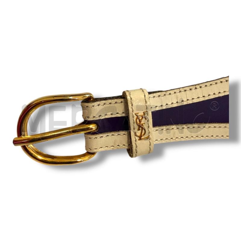 CINTURA DONNA YSL VIOLA BIANCO MIS 85 | Mercatino dell'Usato Osasco 2