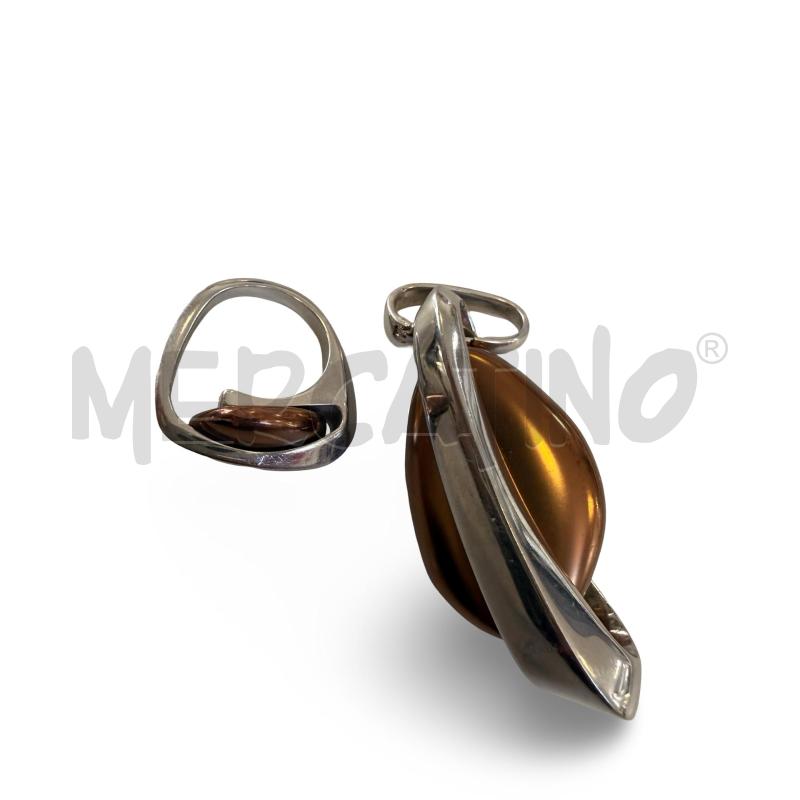 CIONDOLO BEIL + ANELLO PIETRA BRONZO  | Mercatino dell'Usato Osasco 2