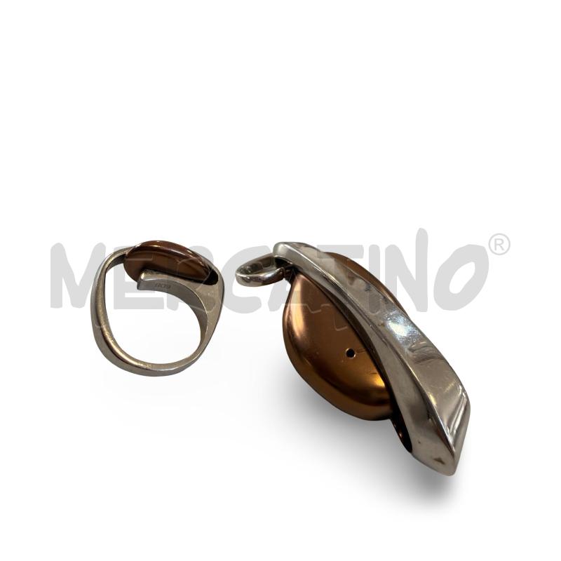 CIONDOLO BEIL + ANELLO PIETRA BRONZO  | Mercatino dell'Usato Osasco 3