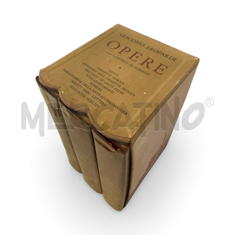 COFANETTO 3 VOLUMI8 OPERE DI GIACOMO LEOPARDI | Mercatino dell'Usato Osasco 2