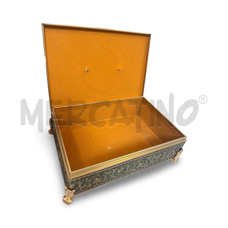 COFANETTO IN LATTA LEGGERA ANNI 70 NEOBAROCCO 24X15X9 CM | Mercatino dell'Usato Osasco 2