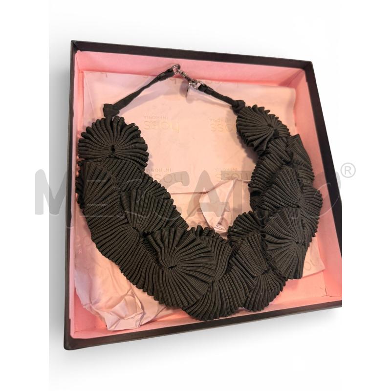 COLLANA HOSS INTROPIA  NERA STOFFA FIORI | Mercatino dell'Usato Osasco 2