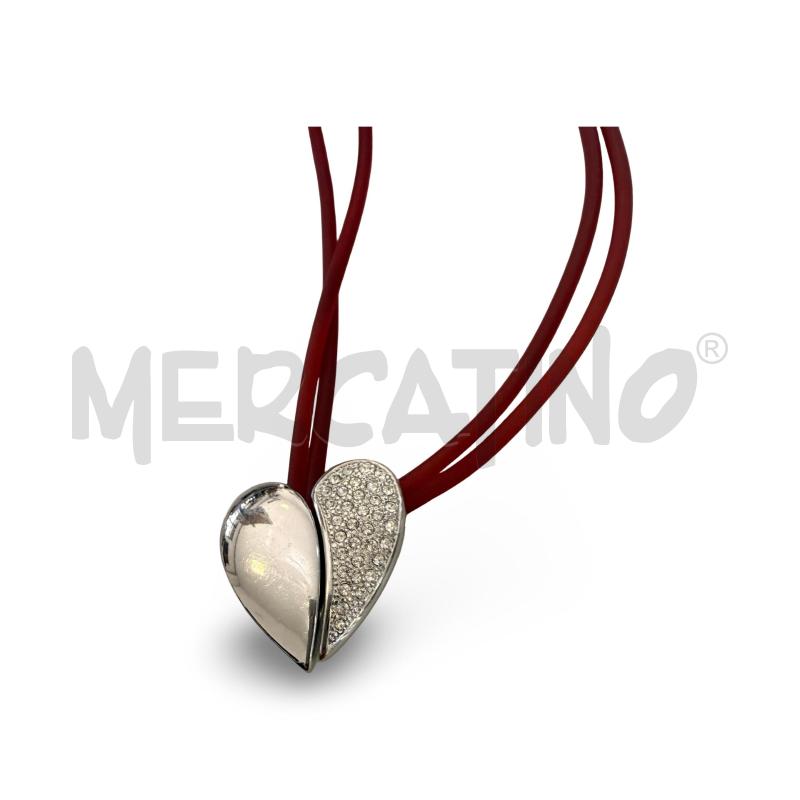 COLLANA PIERLANG ROSSA CUORE STRASS | Mercatino dell'Usato Osasco 2