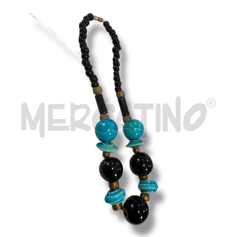 COLLANA VINTAGE ANNI 70 ETNOPOP PIETRE | Mercatino dell'Usato Osasco 2