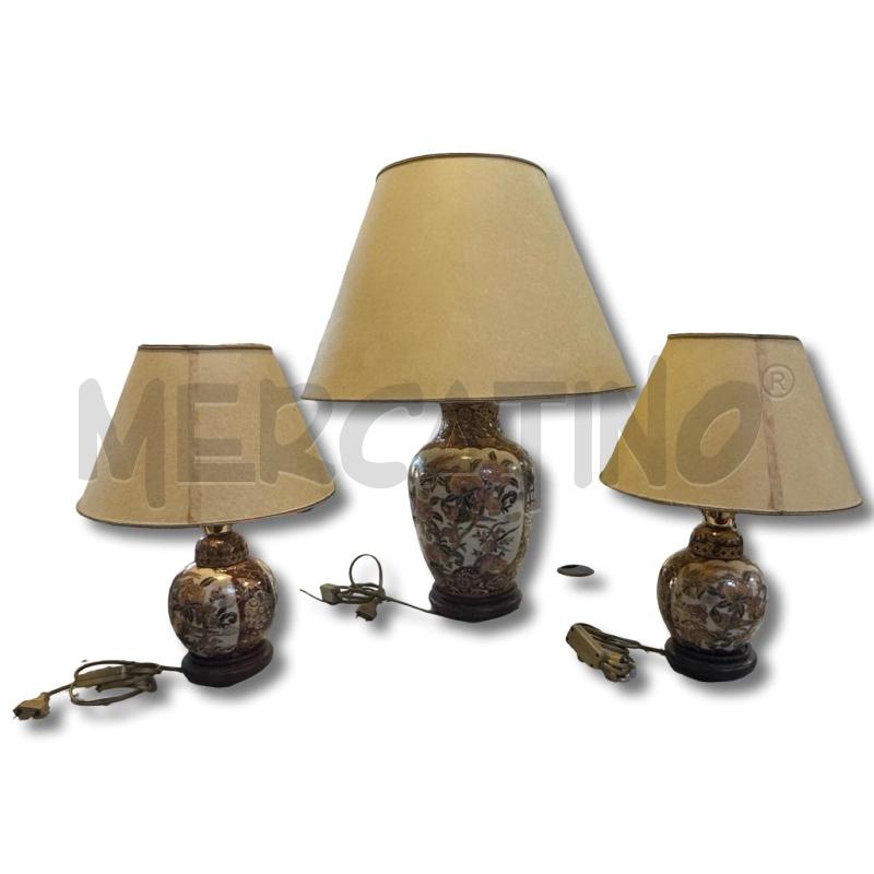 COLLEZIONE 3 LAMPADE CINESI STILE SATSUMA ANNI 70 | Mercatino dell'Usato Osasco 1