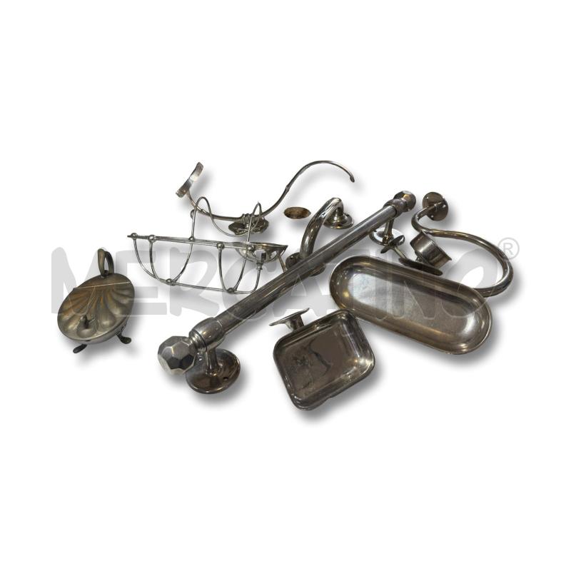 COLLEZIONE ACCESSORI DA BAGNO ART NOUVEAU ART DECO ORIGINALI CROMATI PZ 9  | Mercatino dell'Usato Osasco 1