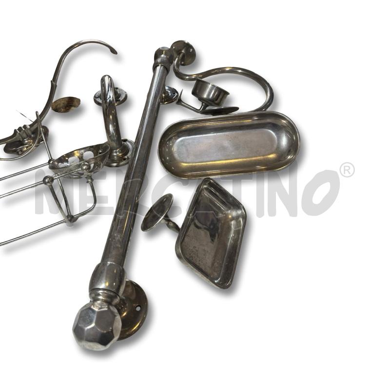 COLLEZIONE ACCESSORI DA BAGNO ART NOUVEAU ART DECO ORIGINALI CROMATI PZ 9  | Mercatino dell'Usato Osasco 3