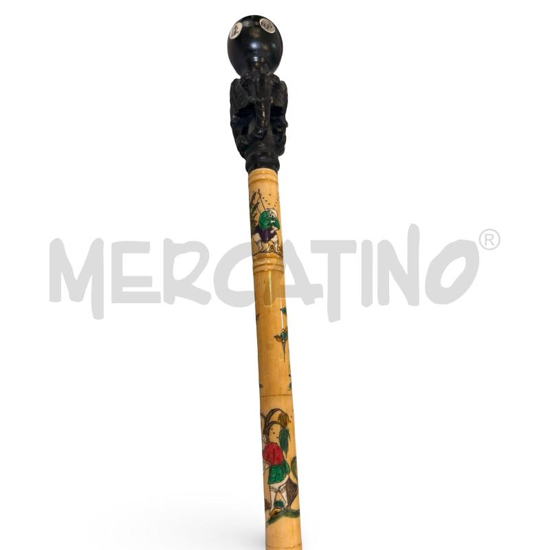 COLLEZIONE BASTONE DA PASSEGGIO ORIENTALE ANNI 60 IN LEGNO  | Mercatino dell'Usato Osasco 3