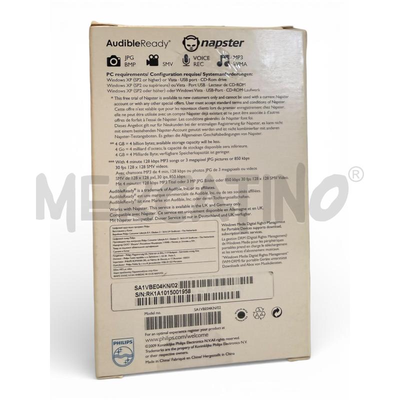 COLLEZIONE LETTORE MP3 PHILIPS NUOVO MAI USATO  | Mercatino dell'Usato Osasco 2