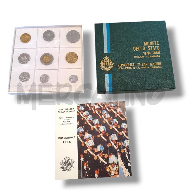 COLLEZIONE MONETE DELLO STATO 1986 REPUBBLICA DI SAN MARINO | Mercatino dell'Usato Osasco 2