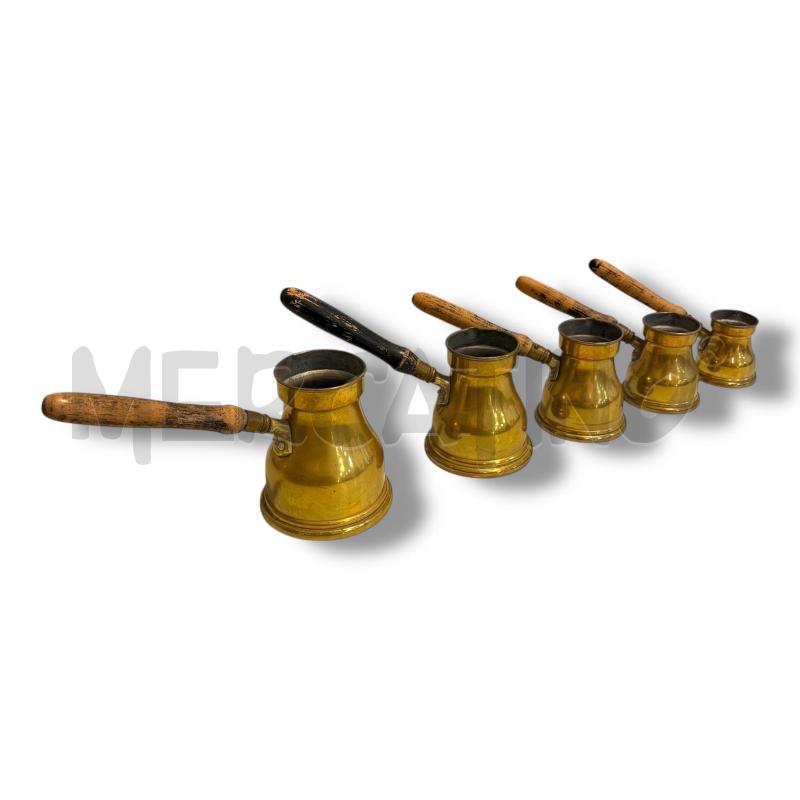 COLLEZIONE PZ 5 TAZZE TURCHE IN OTTONE | Mercatino dell'Usato Osasco 1