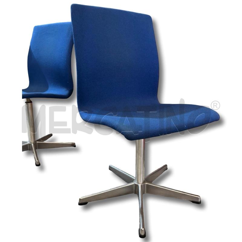 COLLEZIONE SEDIA OXFORD CHAIR ARNE JACOBSON FRITZ HANSEN TESSUTO BLU OTTIME CONDIZIONI | Mercatino dell'Usato Osasco 2
