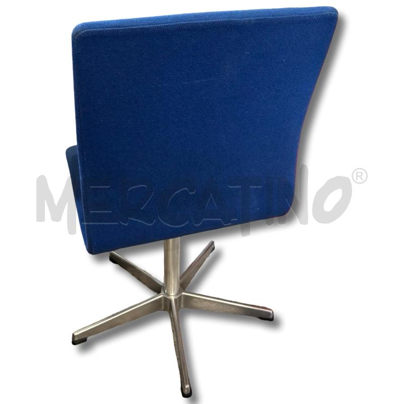 COLLEZIONE SEDIA OXFORD CHAIR ARNE JACOBSON FRITZ HANSEN TESSUTO BLU OTTIME CONDIZIONI | Mercatino dell'Usato Osasco 4
