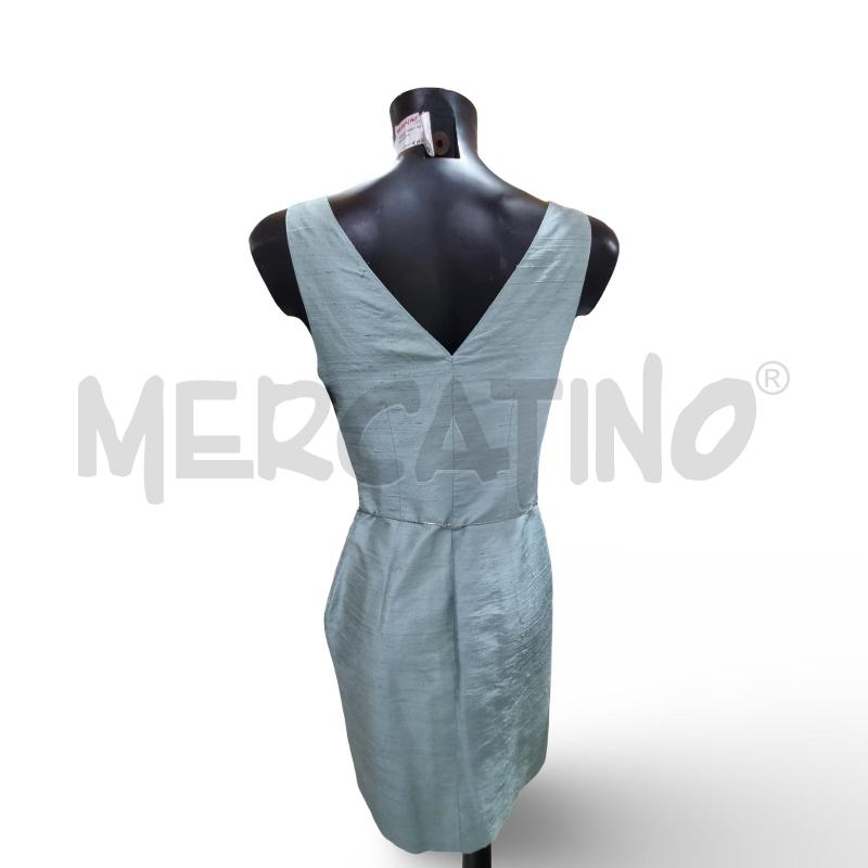 COMPLETO DONNA VESTITO + GIACCA VERDE ACQUA MAX&CO, SETA  | Mercatino dell'Usato Osasco 3