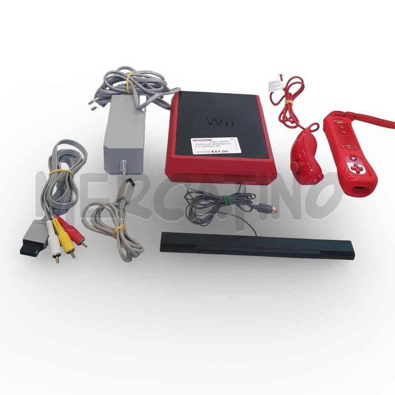 CONSOLLE WII ROSSA CON 2 CONTROLLER | Mercatino dell'Usato Osasco 4