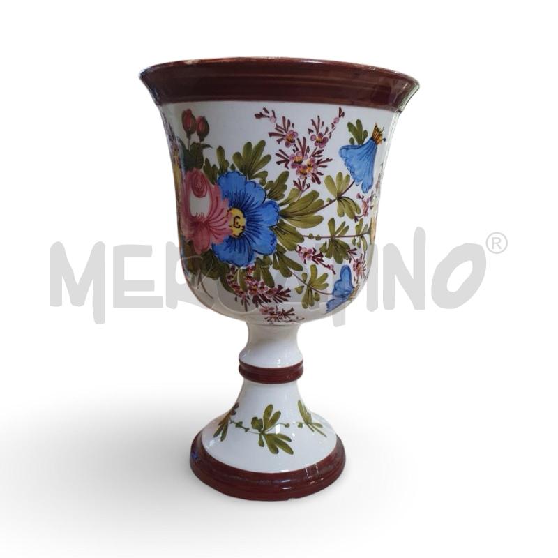COPPA NOVE BASSANO FIORI DIPINTI BORDO MARRONE | Mercatino dell'Usato Osasco 1