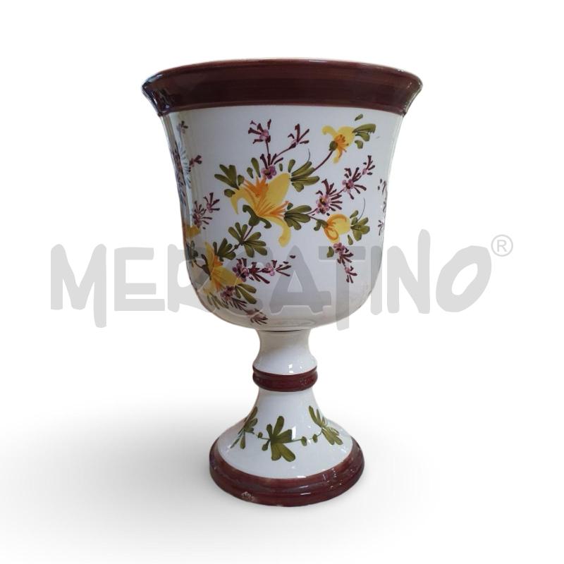 COPPA NOVE BASSANO FIORI DIPINTI BORDO MARRONE | Mercatino dell'Usato Osasco 2
