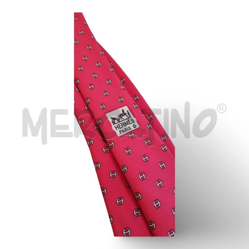 CRAVATTA HERMES PARIS ROSSO SETA CODICE 7029 TA | Mercatino dell'Usato Osasco 2