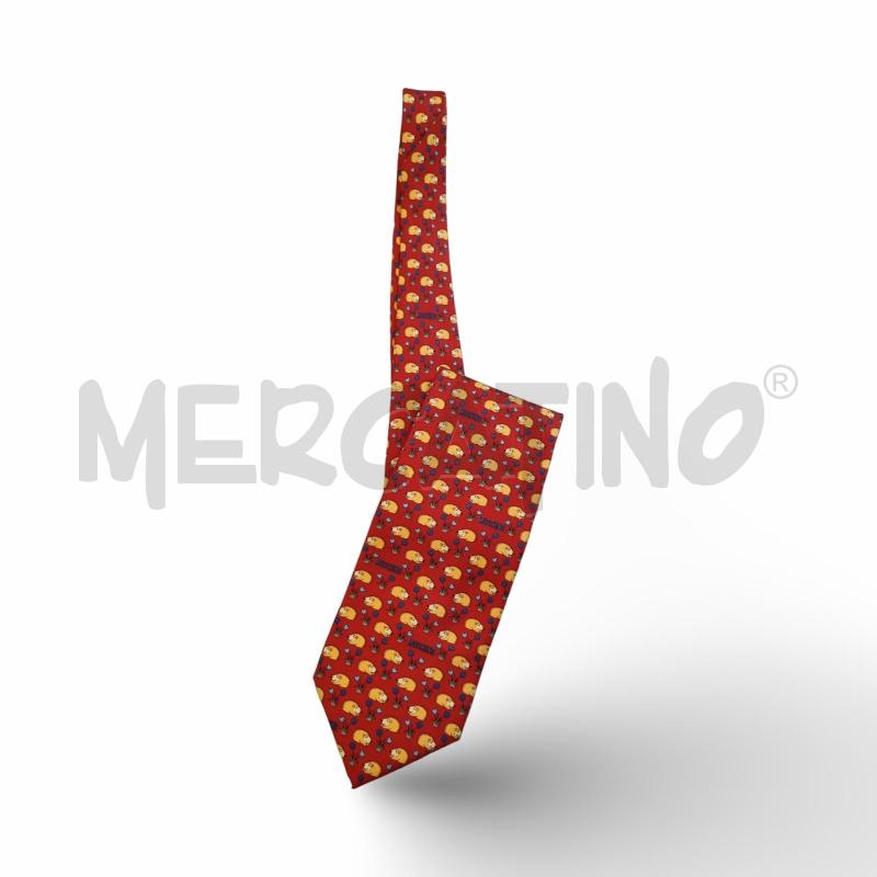 CRAVATTA MOSCHINO ROSSA CON RICCI IN SETA  | Mercatino dell'Usato Osasco 1