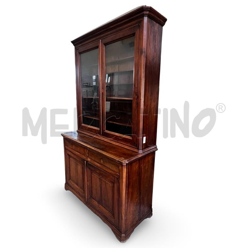 CREDENZA LEGNO IN NOCE NAZIONALE FATTA A MANO 141X60X235 | Mercatino dell'Usato Osasco 3