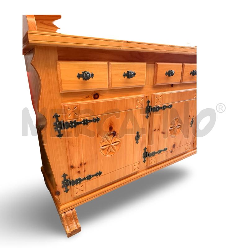 CREDENZA PINO CON ALZATA ANTE VETRATE | Mercatino dell'Usato Osasco 3