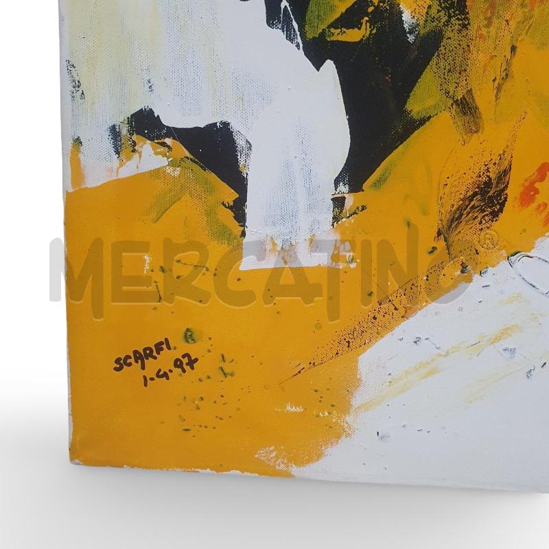 DIPINTO ARTE CONTEMPORANEA RUMORE FIRMATO SCARFI 1-4-97 90X100 CM | Mercatino dell'Usato Osasco 2
