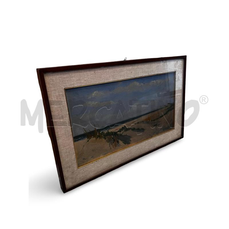 DIPINTO OLIO SU TAVOLA ALESSANDRO MORANI NAPOLI PAESAGGIO 1928 47X26 CM | Mercatino dell'Usato Osasco 1