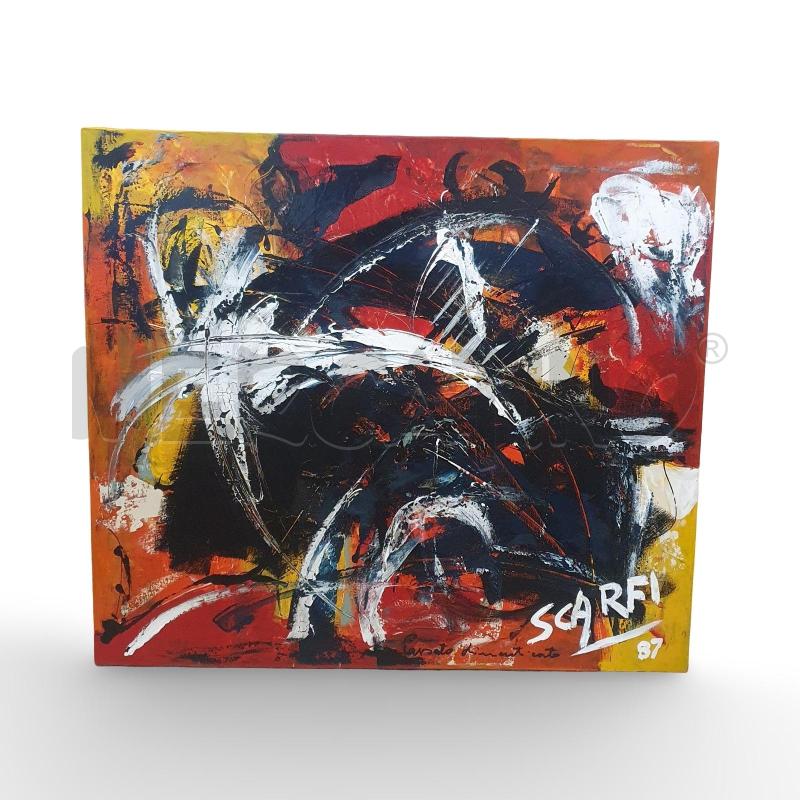 DIPINTO PASSATO DIMENTICATO ARTE CONTEMPORANEA SCARFI '87 70X80 CM | Mercatino dell'Usato Osasco 1