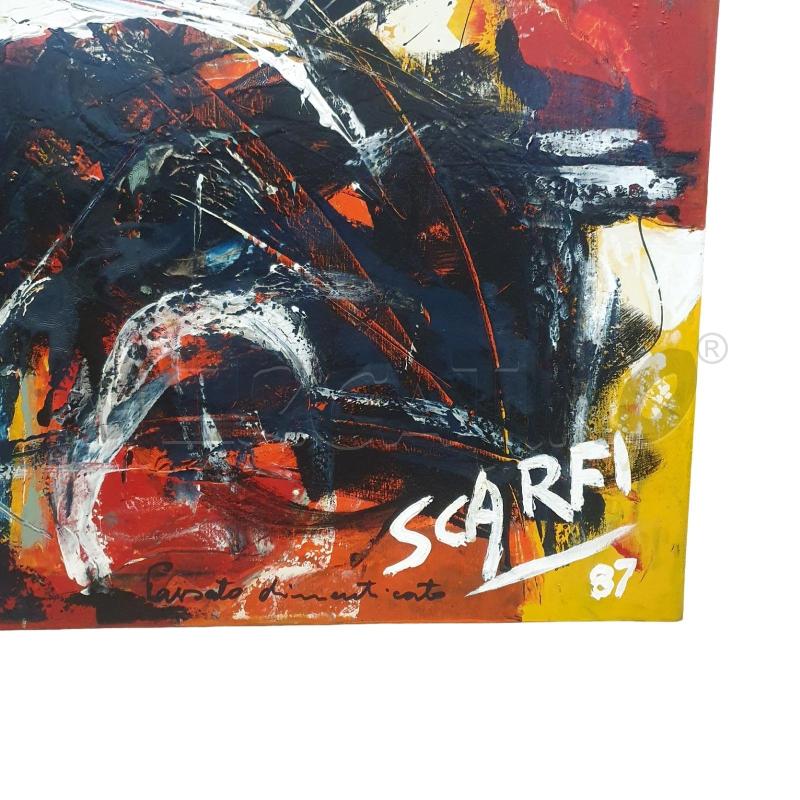 DIPINTO PASSATO DIMENTICATO ARTE CONTEMPORANEA SCARFI '87 70X80 CM | Mercatino dell'Usato Osasco 2