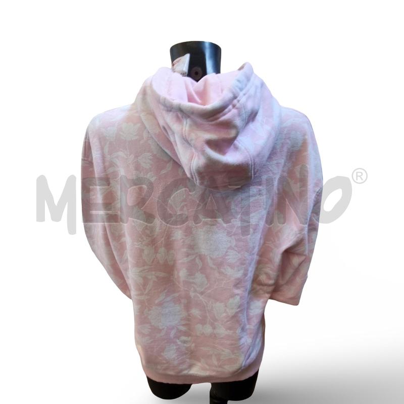 FELPA DONNA TOMMY JEANS ROSA FLOREALE | Mercatino dell'Usato Osasco 2