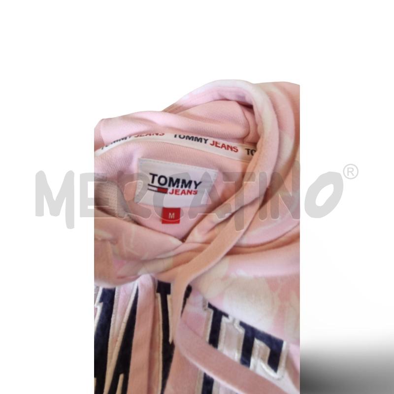 FELPA DONNA TOMMY JEANS ROSA FLOREALE | Mercatino dell'Usato Osasco 3