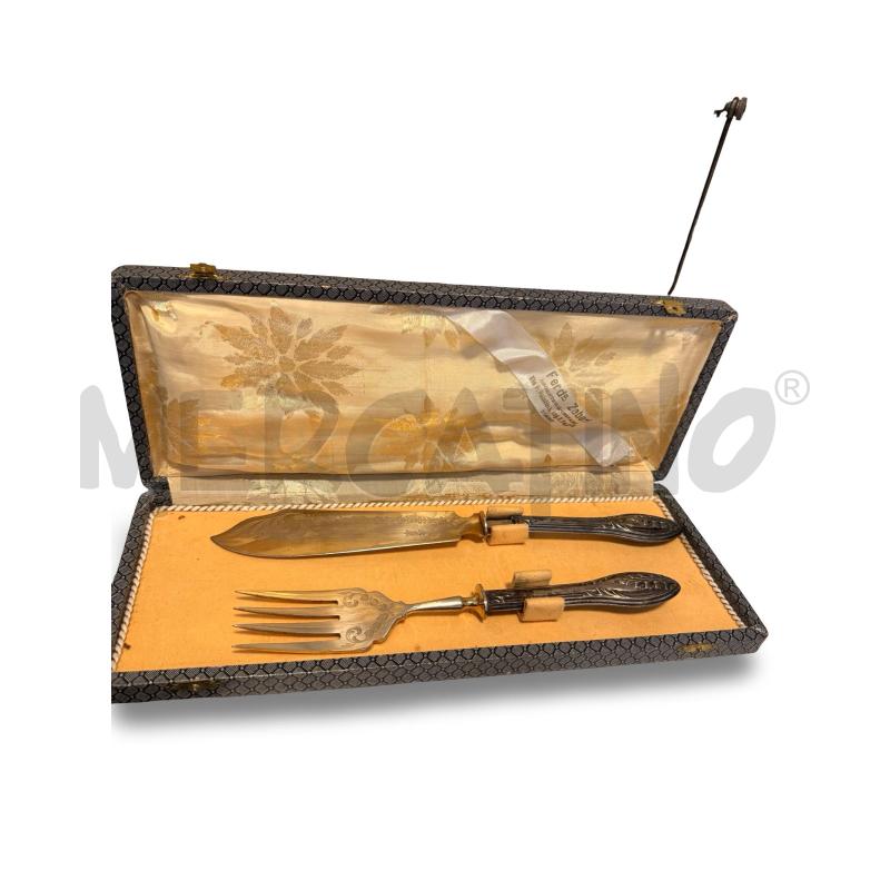 FORCHETTA E COLTELLO DA DESSERT ARG. 800  | Mercatino dell'Usato Osasco 1