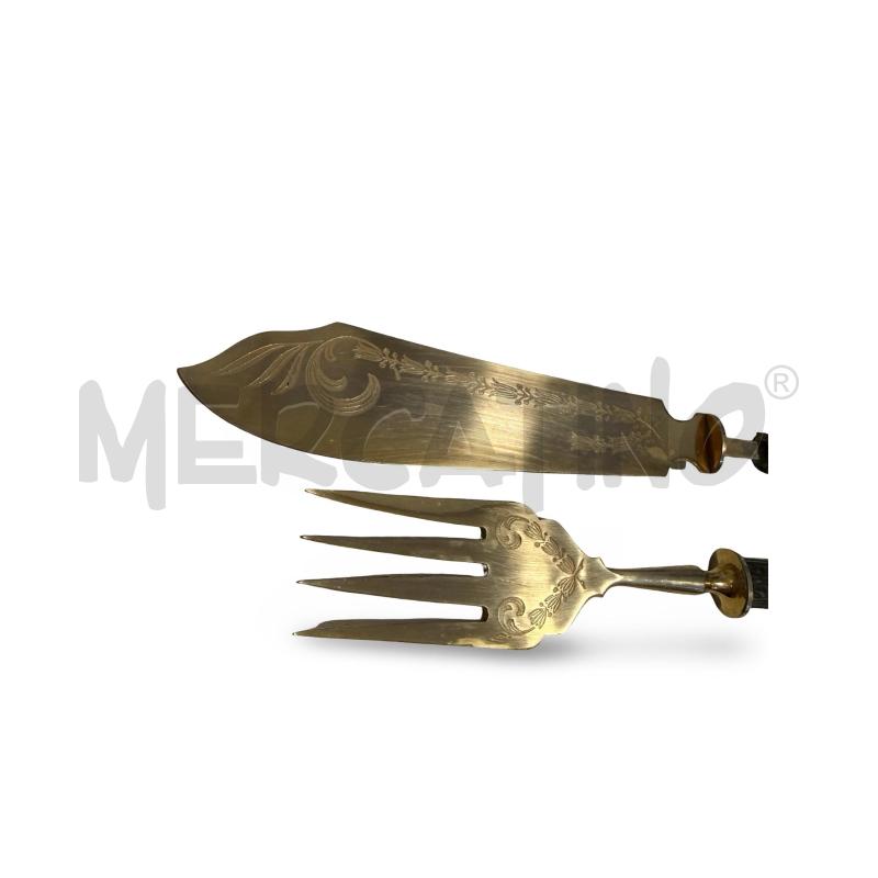 FORCHETTA E COLTELLO DA DESSERT ARG. 800  | Mercatino dell'Usato Osasco 4
