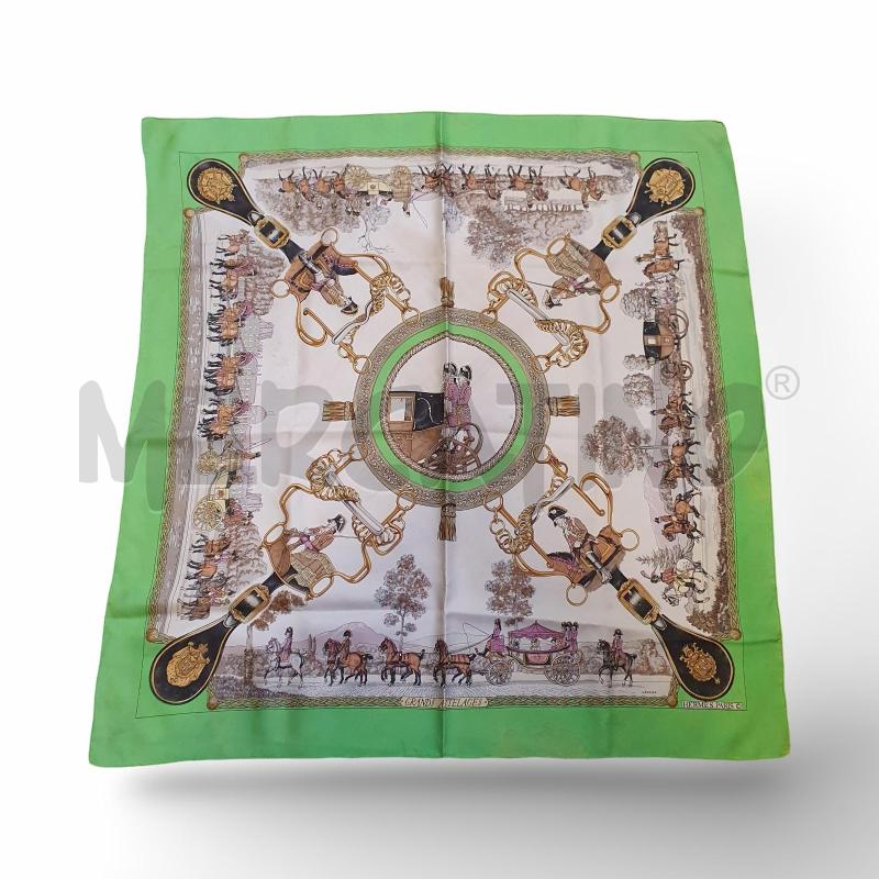FOULARD HERMÈS VERDE E BEIGE (ALCUNE MACCHIE)  | Mercatino dell'Usato Osasco 1