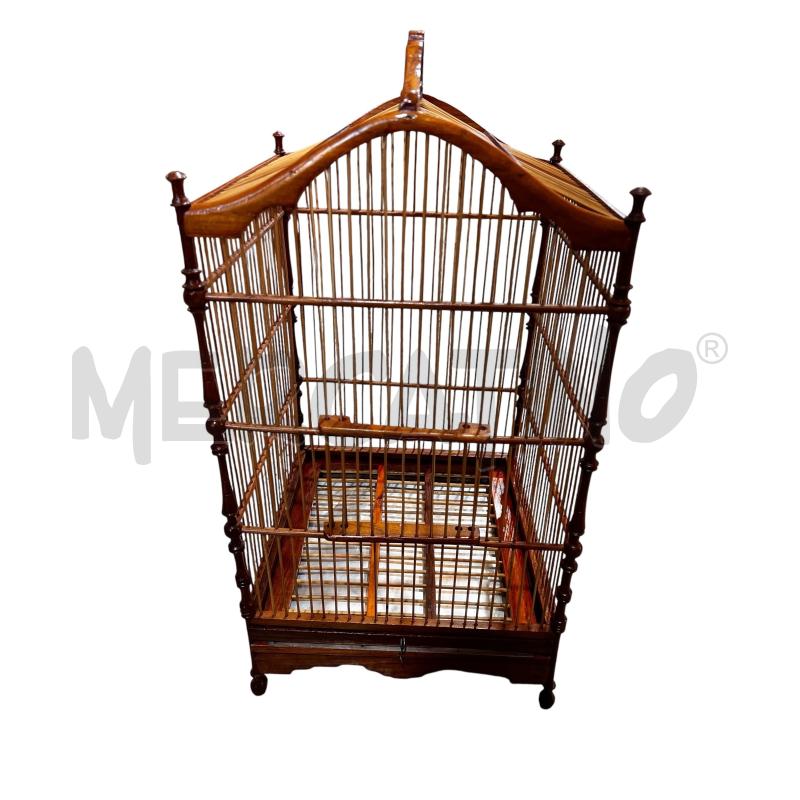 GABBIETTA LEGNO UCCELLINI TEAK H 56CM X 31CM | Mercatino dell'Usato Osasco 4