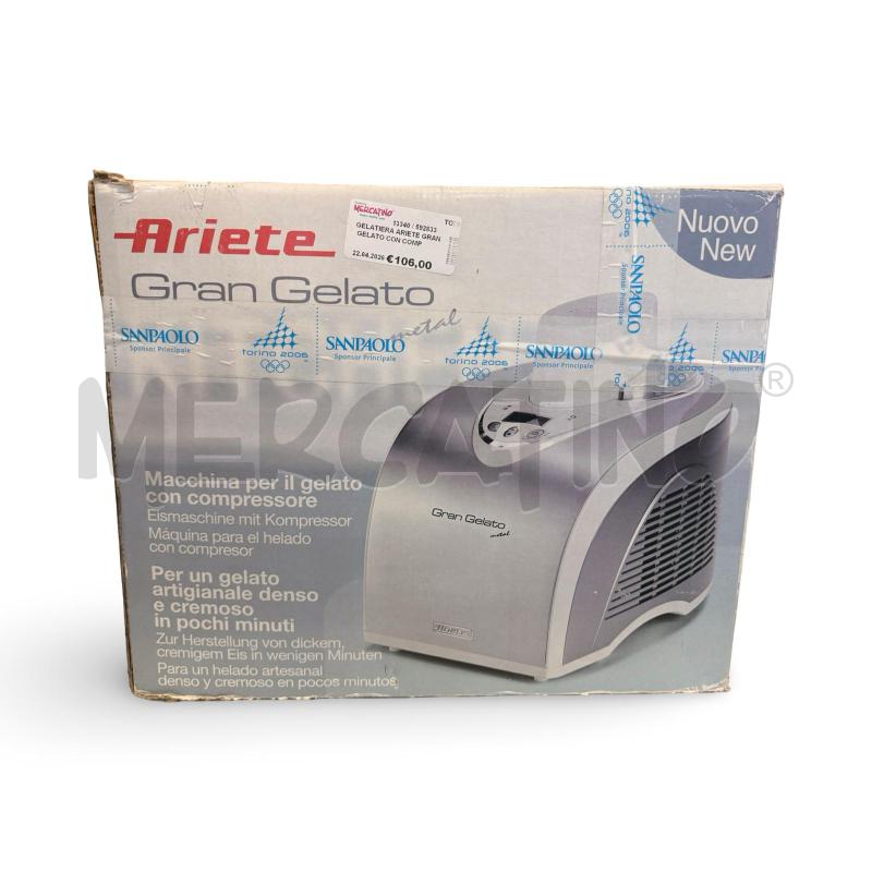 GELATIERA ARIETE GRAN GELATO CON COMPRESSORE  | Mercatino dell'Usato Osasco 1