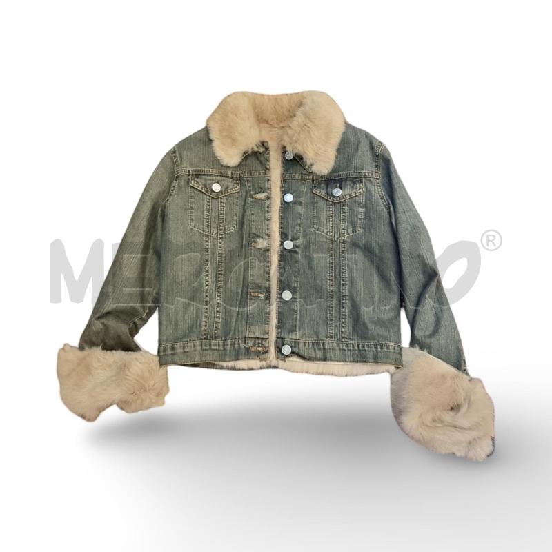 GIACCA DONNA JEANS CON PELLICCIA BEIGE INTERNA  | Mercatino dell'Usato Osasco 1