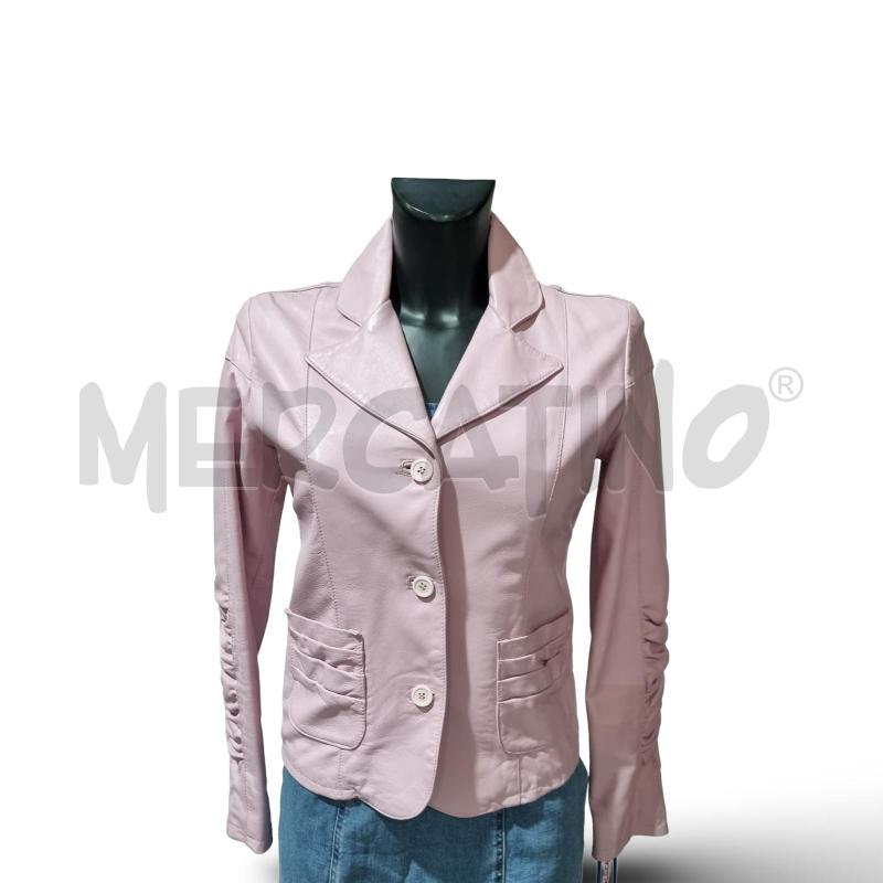 GIACCA DONNA ROSA PELLE  TASCHE  4 BORDI | Mercatino dell'Usato Osasco 1