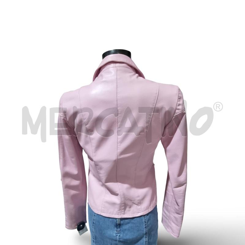 GIACCA DONNA ROSA PELLE  TASCHE  4 BORDI | Mercatino dell'Usato Osasco 2