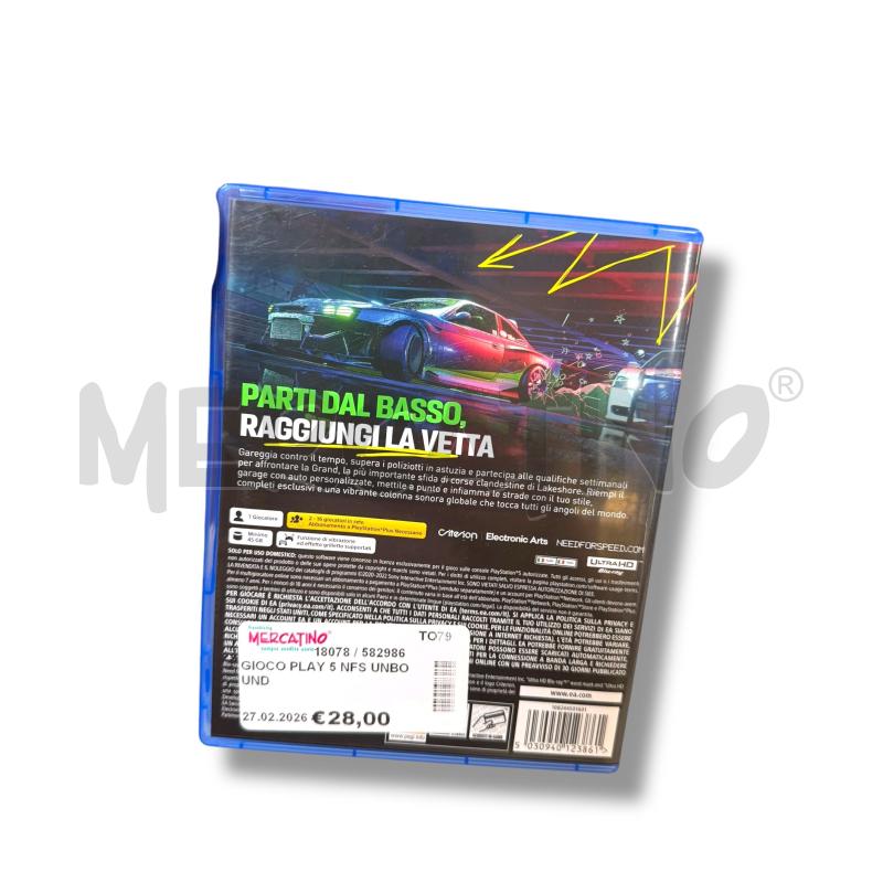 GIOCO PLAY 5 NFS UNBOUND  | Mercatino dell'Usato Osasco 3