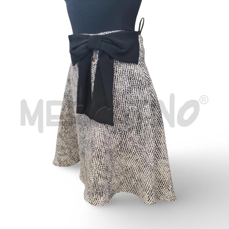 GONNA ELISABETTA FRANCHI BIANCA E NERA CON FIOCCO NERO | Mercatino dell'Usato Osasco 2